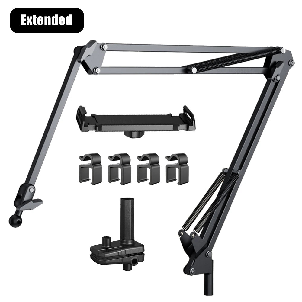 Solve & Shine Hands-Free Bed Phone Mount – Adjustable Arm for Perfect Viewing!
