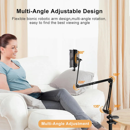 Solve & Shine Hands-Free Bed Phone Mount – Adjustable Arm for Perfect Viewing!