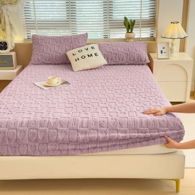 Solve & Shine Luxury Milk Velvet Fitted Sheet – Ultra-Soft & Stylish Bedding Essential!