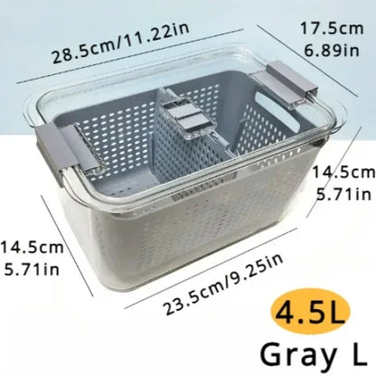 Solve & Shine Clear Fresh-Keeper Box for Veggies & Fruits!