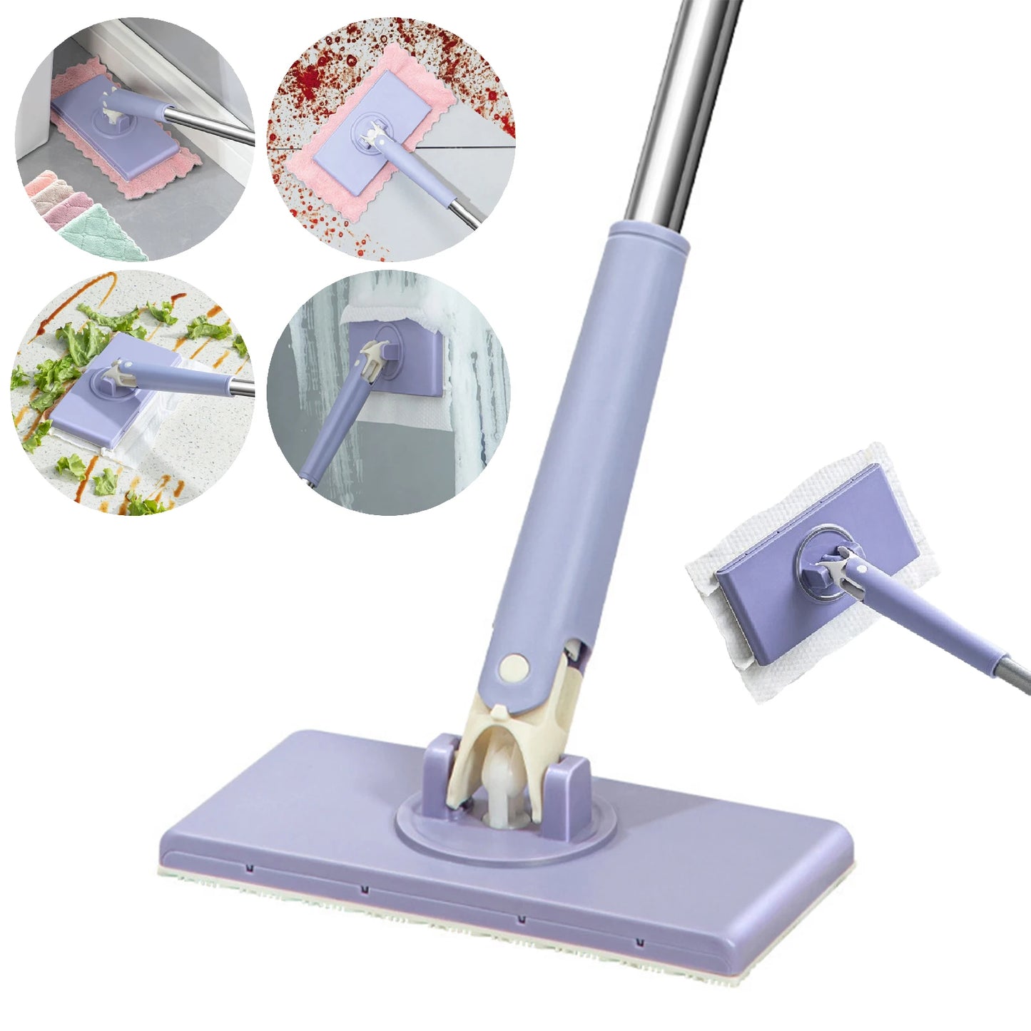 Solve & Shine Quick Clean: Mini Mop with Swappable Cloths