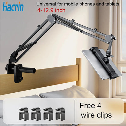 Solve & Shine Hands-Free Bed Phone Mount – Adjustable Arm for Perfect Viewing!