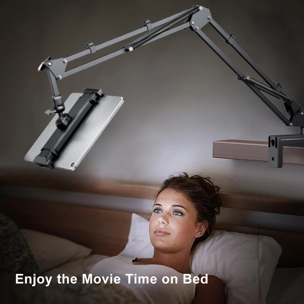 Solve & Shine Hands-Free Bed Phone Mount – Adjustable Arm for Perfect Viewing!
