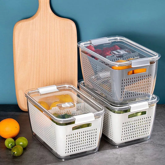 Solve & Shine Clear Fresh-Keeper Box for Veggies & Fruits!